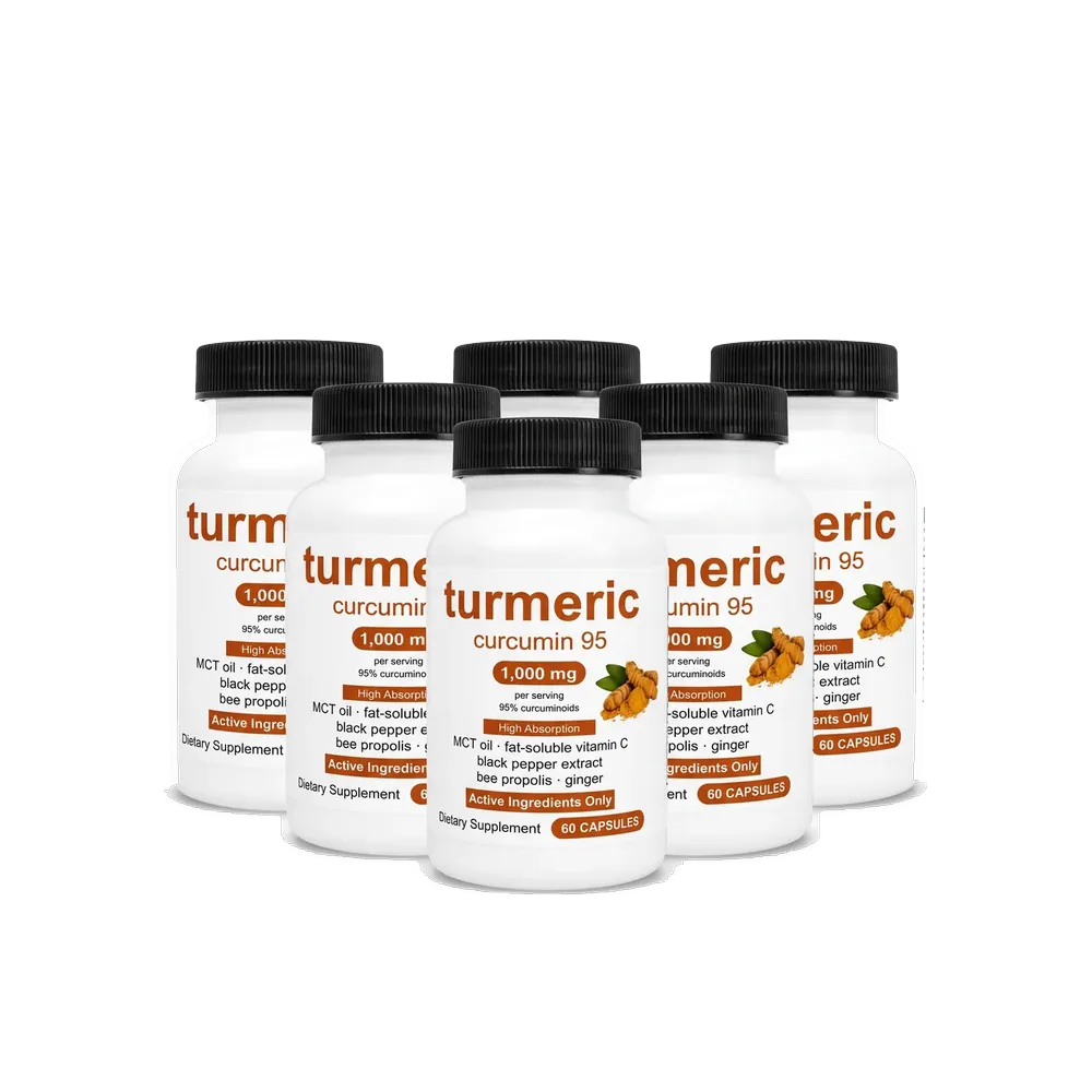 6 bottles of Nurovita Natural Turmeric Complex